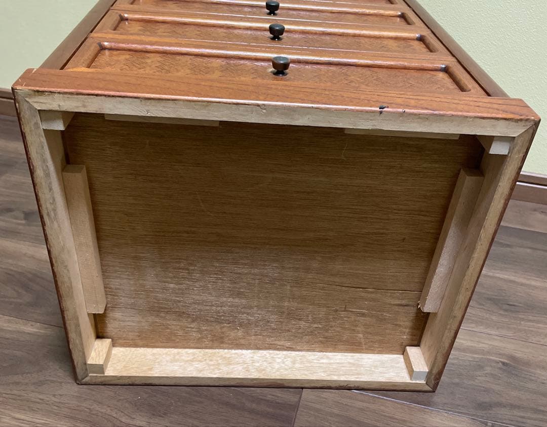 高級木製 4段 チェスト アンティーク インテリア 和家具 昭和レトロ