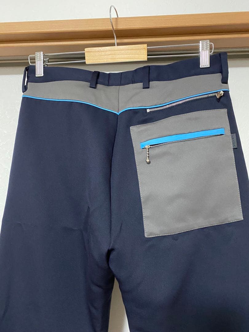 PRADA スラックス ネイビー パイピング