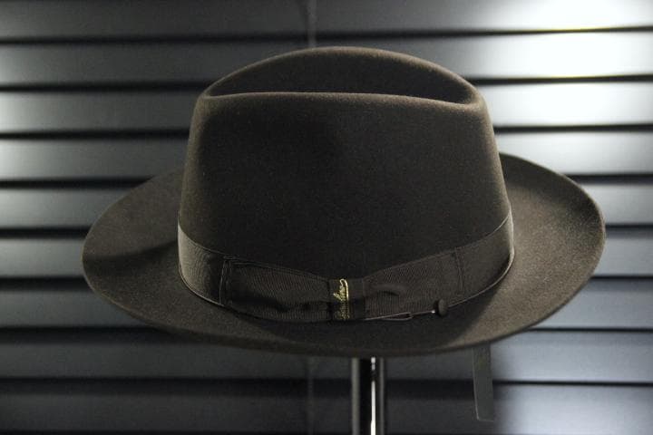 Borsalino ボルサリーノ ビーバー フェルトハット ５７ 帽子 ブラウン