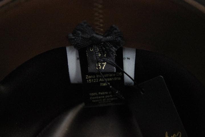Borsalino ボルサリーノ ビーバー フェルトハット ５７ 帽子 ブラウン