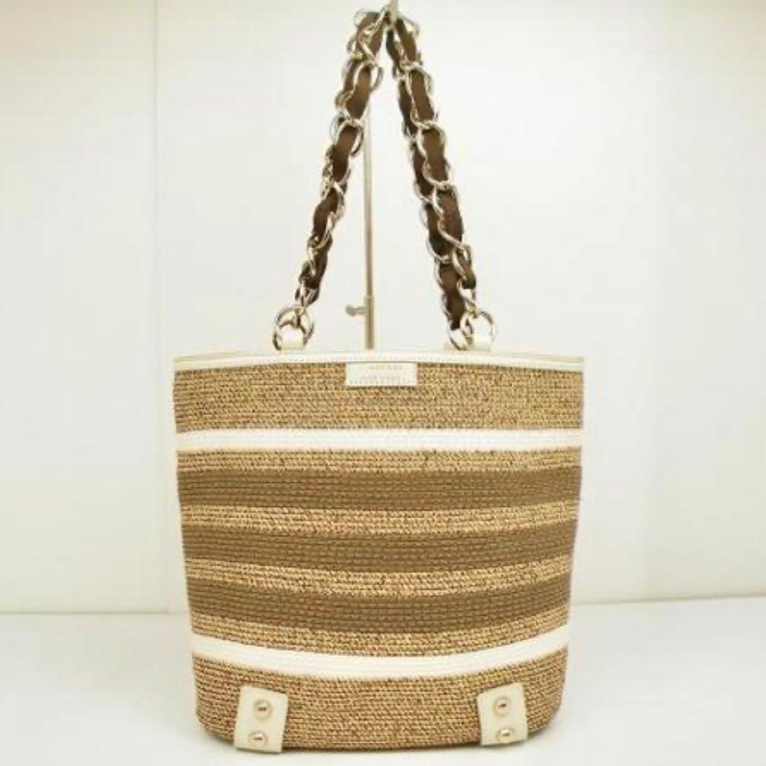 【極美品】バーバリーブルーレーベル トートバッグ カゴバッグ 牛革 レザー