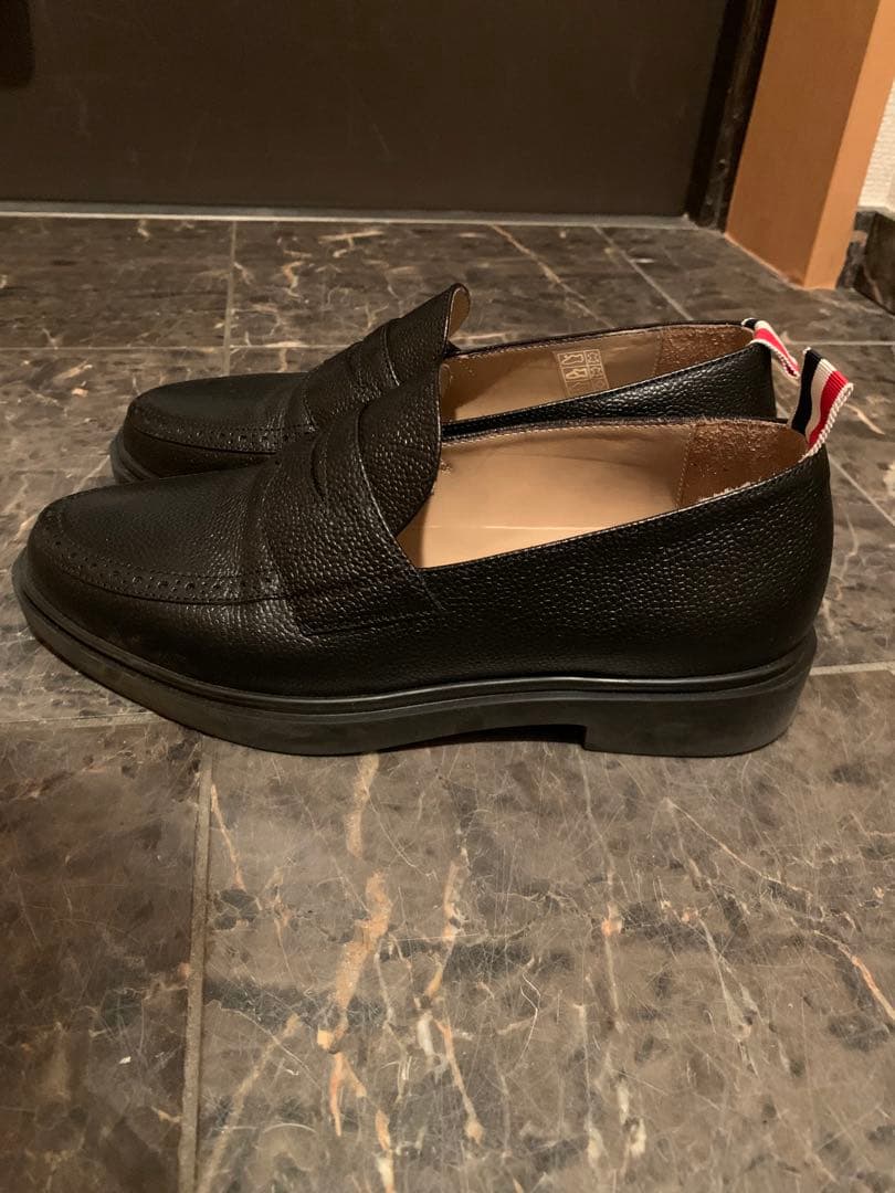Thom Browne ペブルグレインペニーローファー 黒 US6 25cm