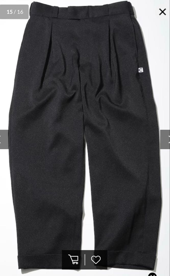 CAHLUMN Polyester 1 Tuck Slacks Pant 新品