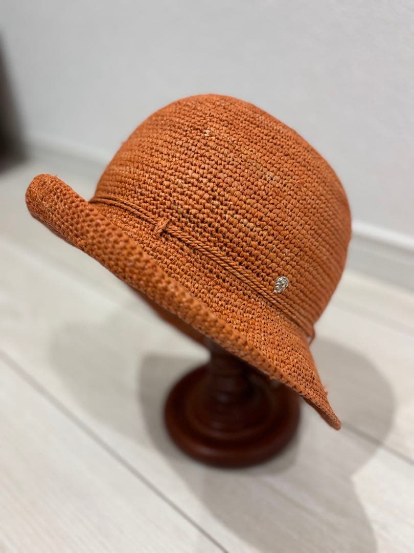 専用　ヘレンカミンスキー 新品同様 オレンジラフィアのバケットハット