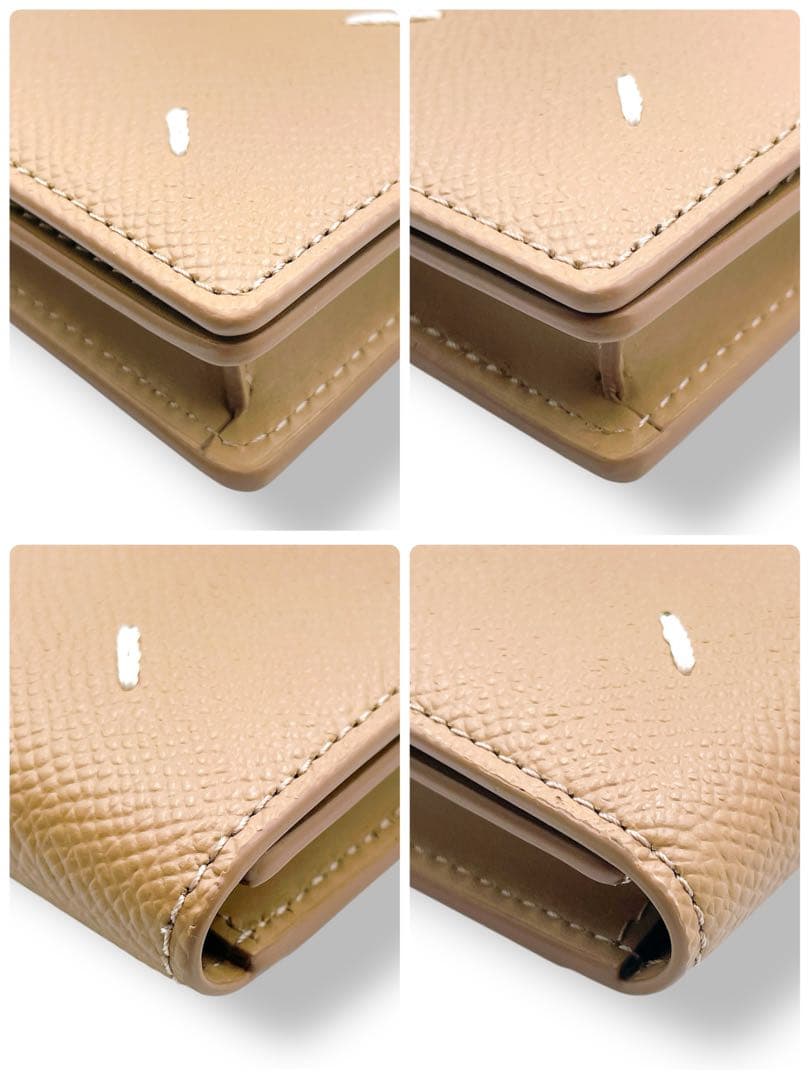 メゾンマルジェラ 名刺入れ カードケース ベージュ レザー 男女共用 ブランド