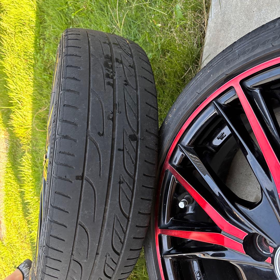 タイヤ　ホイール　ロクサーニ　マグナス　レッド　16インチ　100 4穴　+48