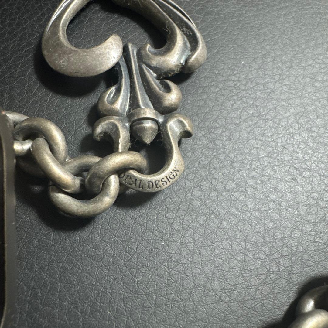 シルバーウォレットチェーン ハート型フック付き