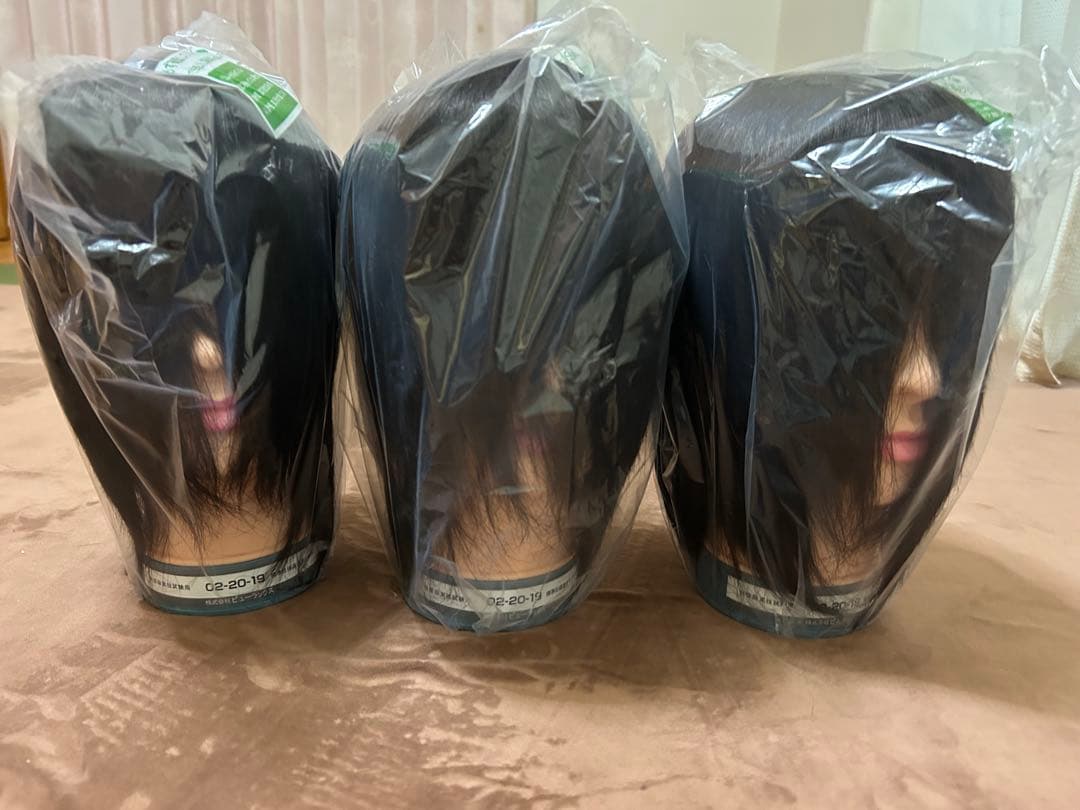 新品 美容師実技試験用 標準使用モデルヴィッグ マネキン 3体セット