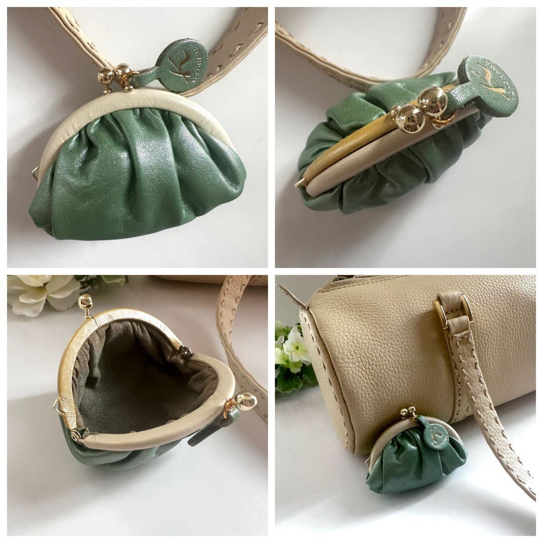 【使用感少ない】kitamura 元町 本革 肩掛け鞄 ハンドバッグ 上品