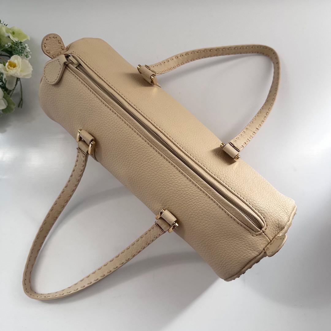 【使用感少ない】kitamura 元町 本革 肩掛け鞄 ハンドバッグ 上品