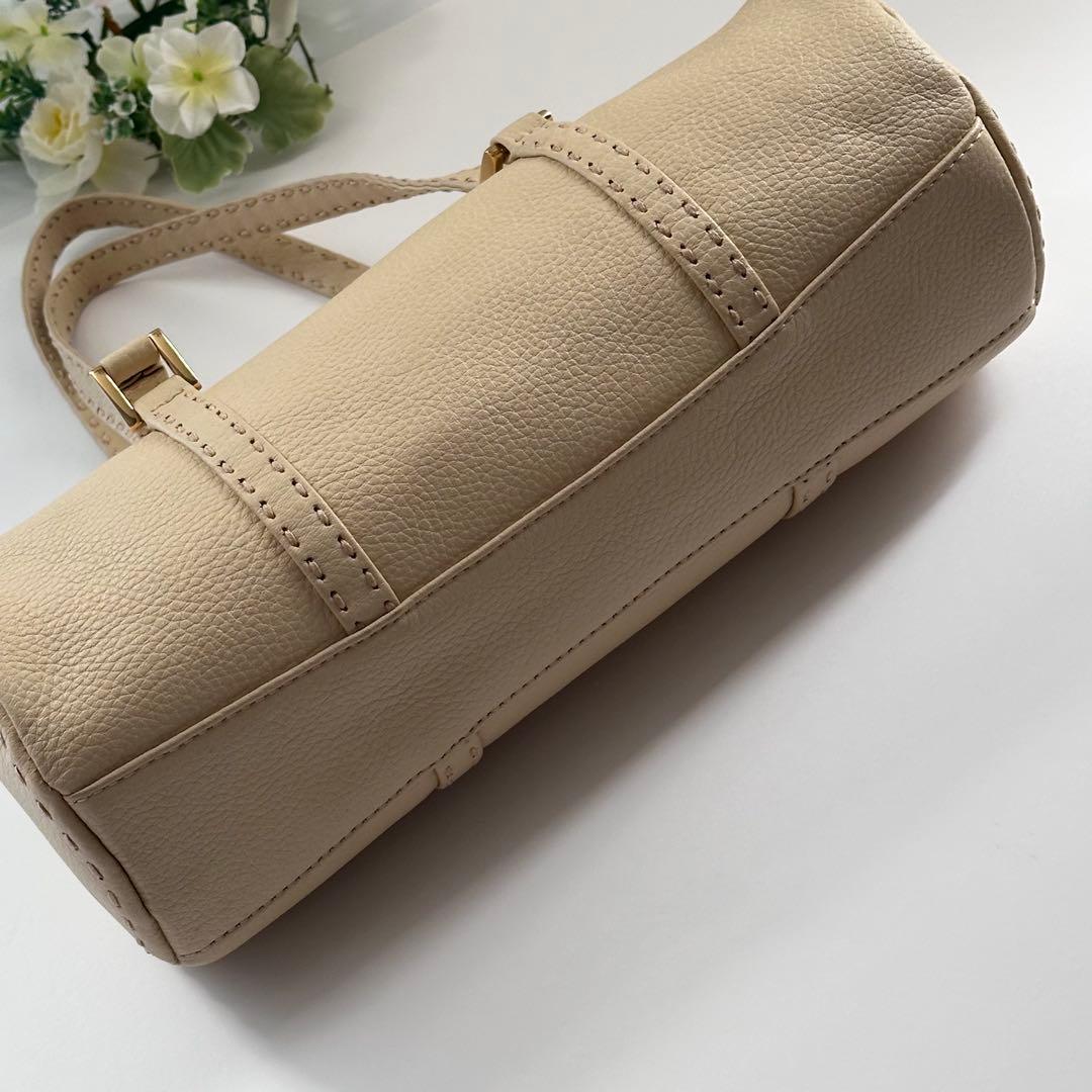 【使用感少ない】kitamura 元町 本革 肩掛け鞄 ハンドバッグ 上品