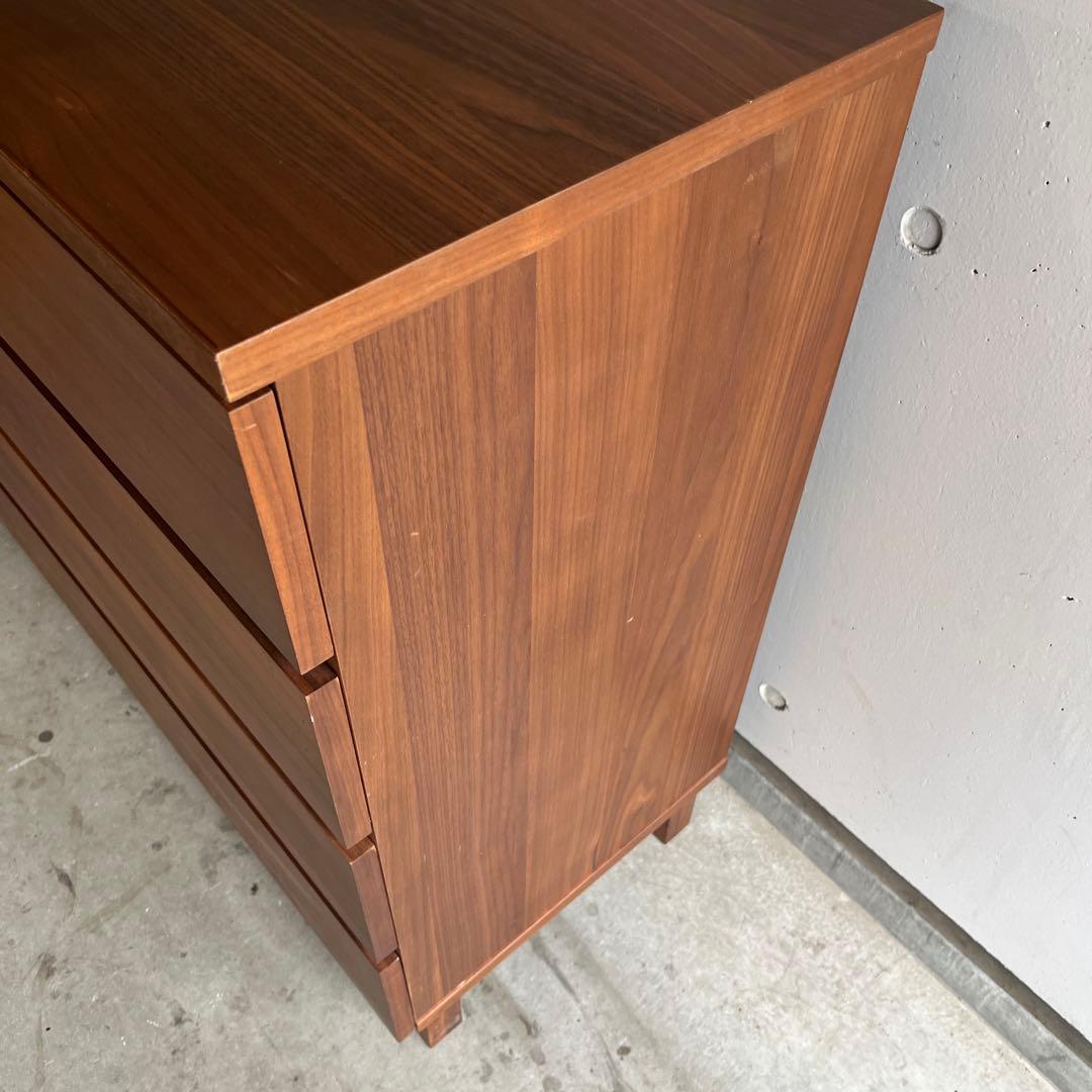 美品・廃盤希少★無印 ４段チェスト・ウォールナット材