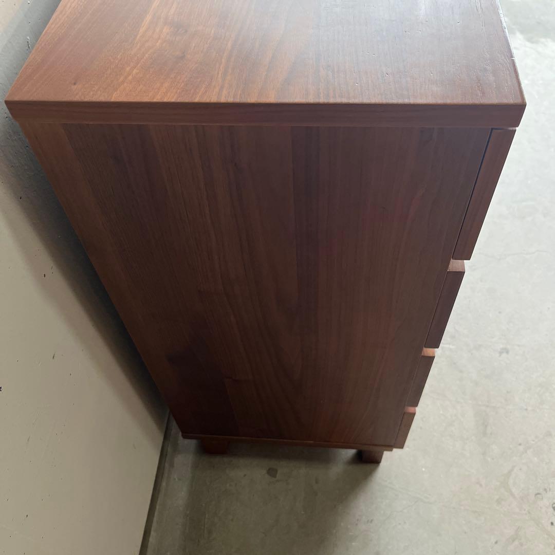 美品・廃盤希少★無印 ４段チェスト・ウォールナット材