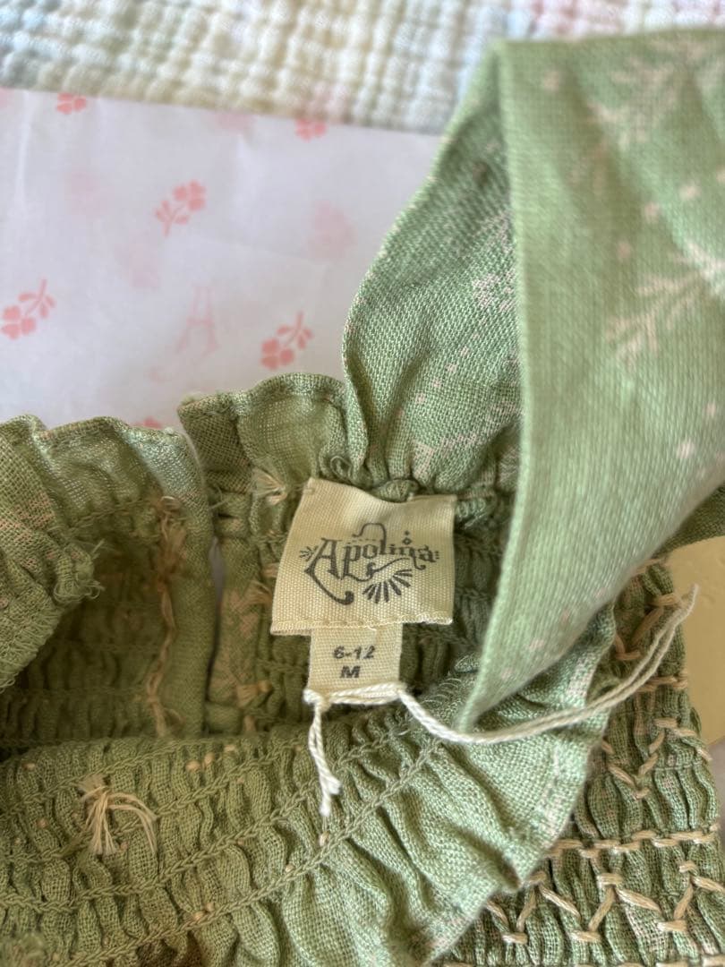 【新品未使用】apolina ロンパース　6-12m