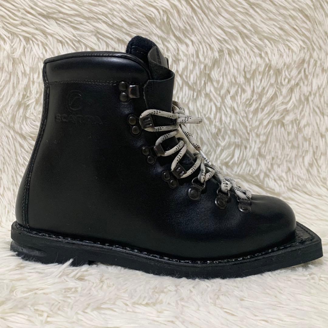 【極美品】SCARPA テレマークブーツ 75mm 3ピン 黒 25cm