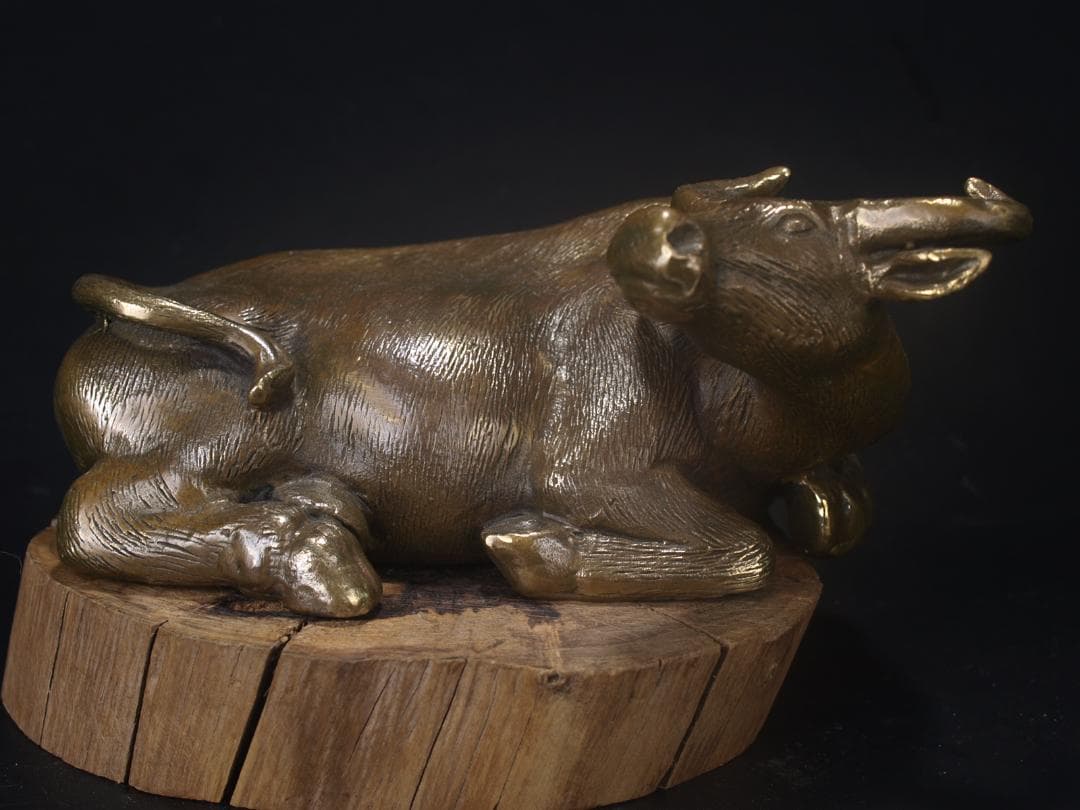 中国清時代銅製金龍魚の置物　激安骨董品　風水財運UP AK908A3-4