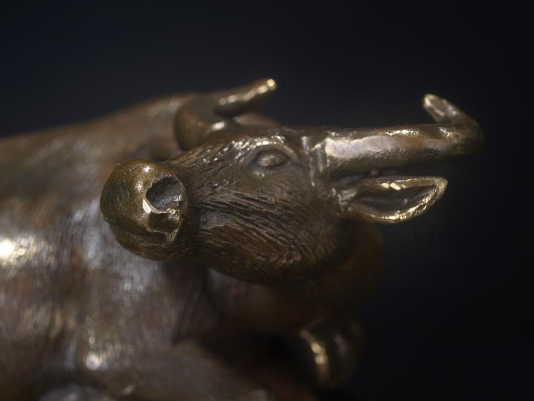 中国清時代銅製金龍魚の置物　激安骨董品　風水財運UP AK908A3-4