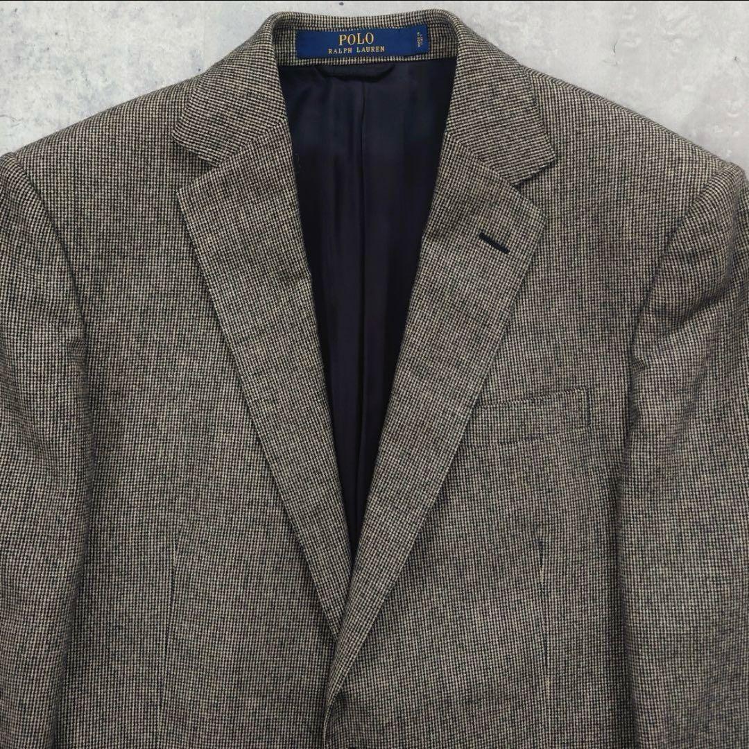 ポロラルフローレン 現行タグ ウールフランネルジャケット 千鳥 イタリア製