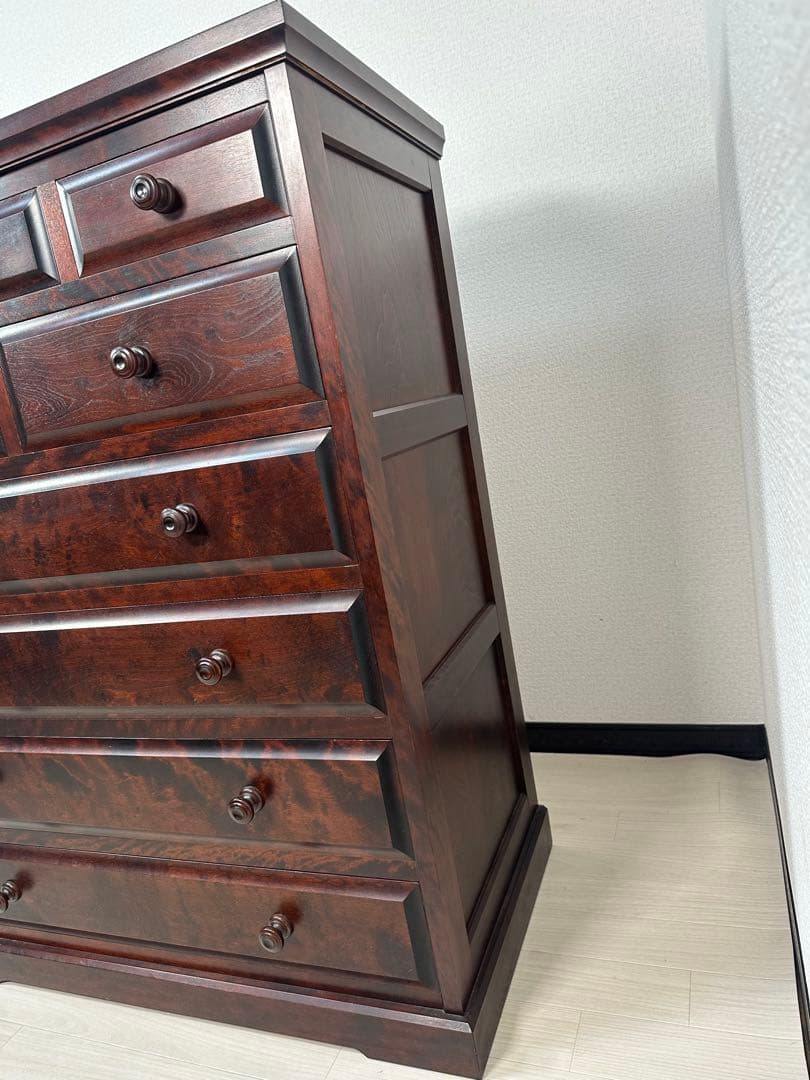 北海道民芸家具 チェスト 6段 整理箪笥 収納家具 チェスト 樺材 ※i4-2※