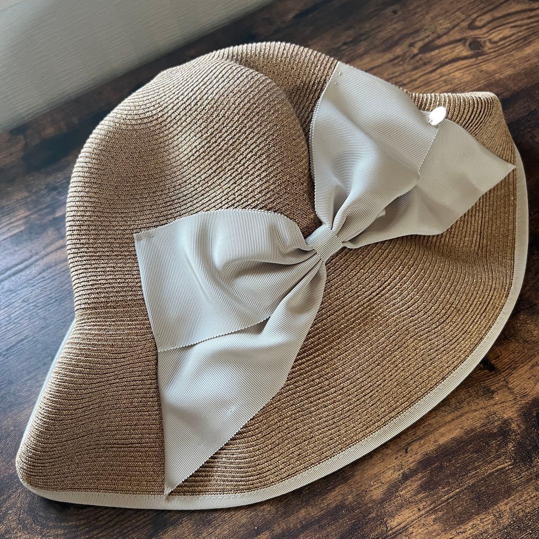 Athena New York アシーナニューヨーク リボン付き麦わら帽子