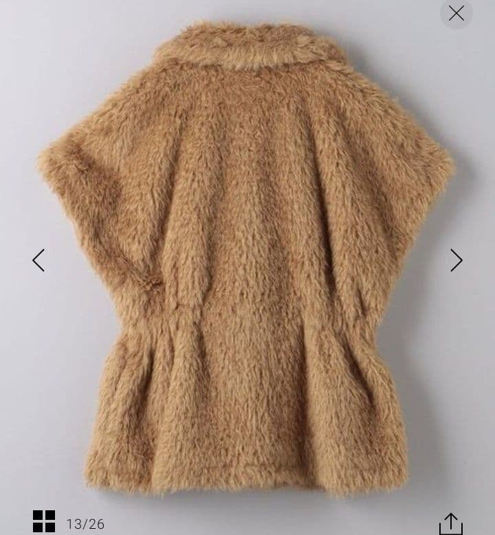 【着用回数２回】UNITED ARROWS　ボア ハーフスリーブ ベスト