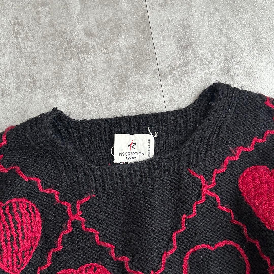 【80s】 INSCRIPTION ウールニット ''珍デザイン''