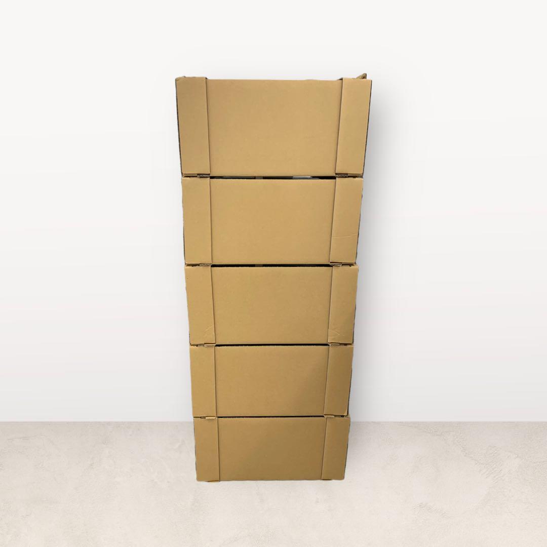 スタッキング収納ボックス 茶色 10個 ＋ 補強板 10個セット