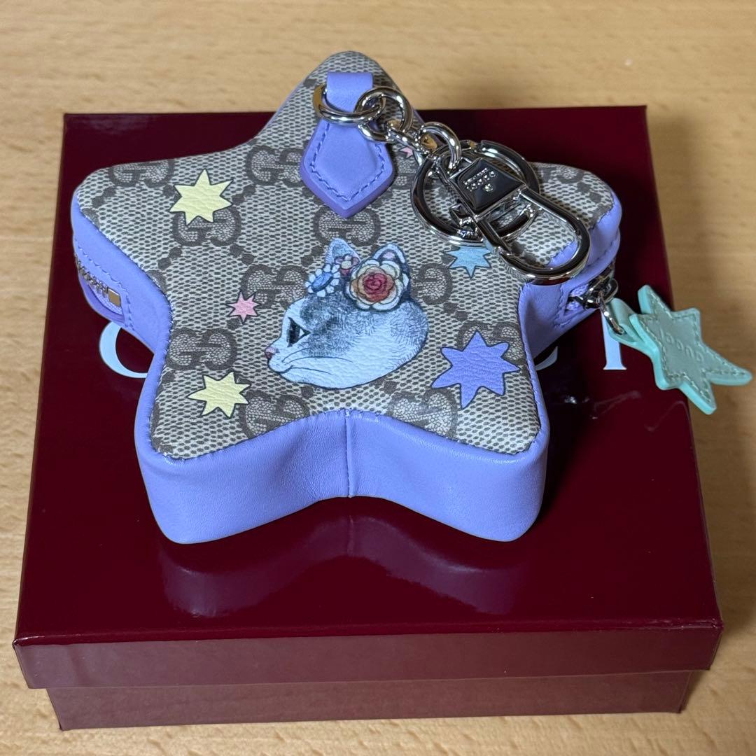 GUCCI グッチ ヒグチユウコ ボー 星型 キー チャーム ポーチ 猫 ネコ