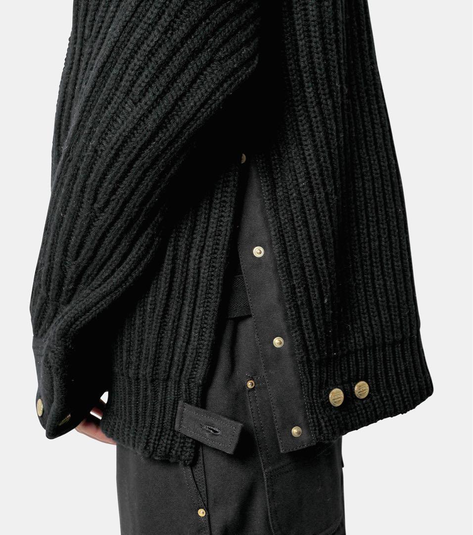 sacai Carhartt WIP ニット プルオーバー デトロイト 黒 02