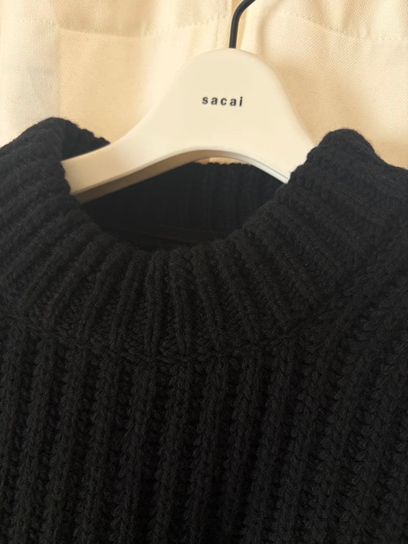 sacai Carhartt WIP ニット プルオーバー デトロイト 黒 02