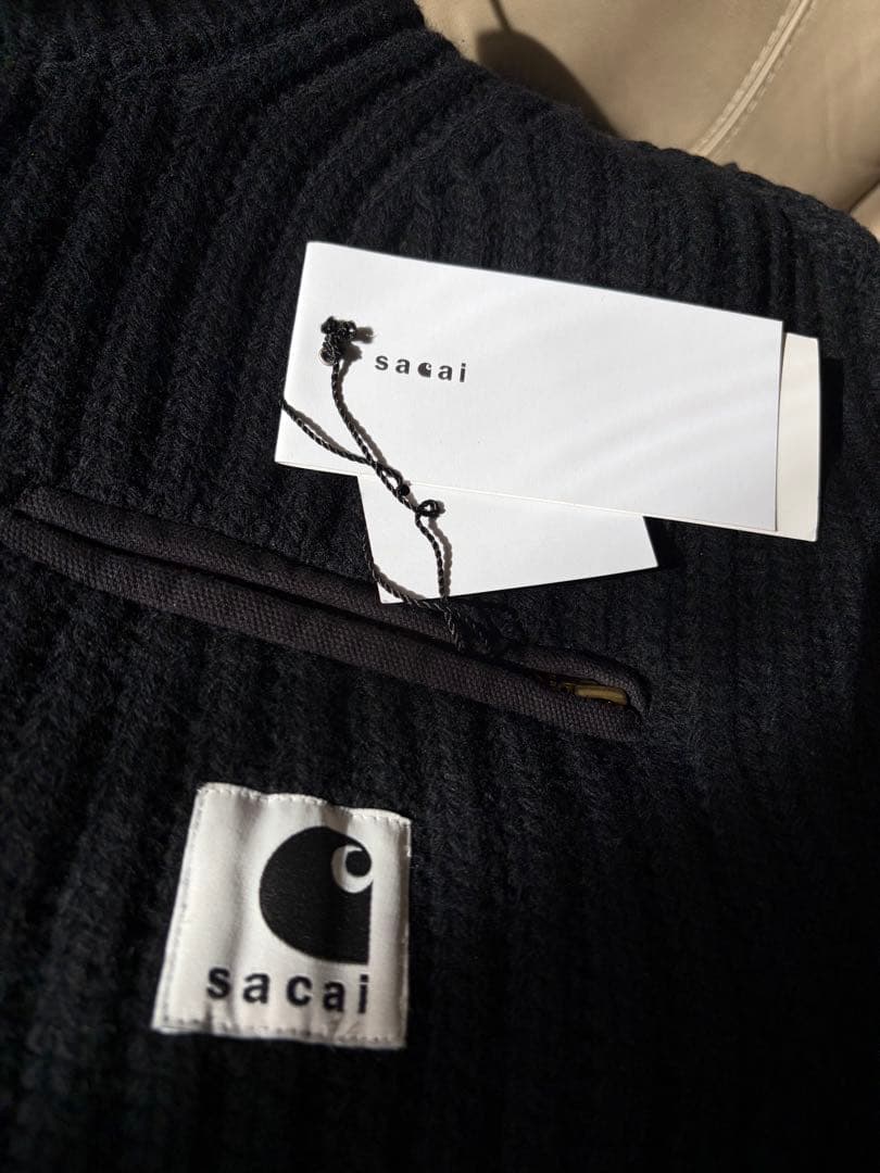 sacai Carhartt WIP ニット プルオーバー デトロイト 黒 02