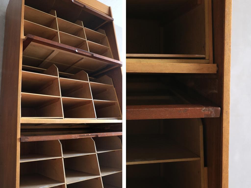 イギリスアンティーク木製27杯シャツキャビネット/食器棚飾り棚(43-134-1