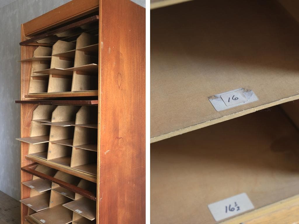 イギリスアンティーク木製27杯シャツキャビネット/食器棚飾り棚(43-134-1