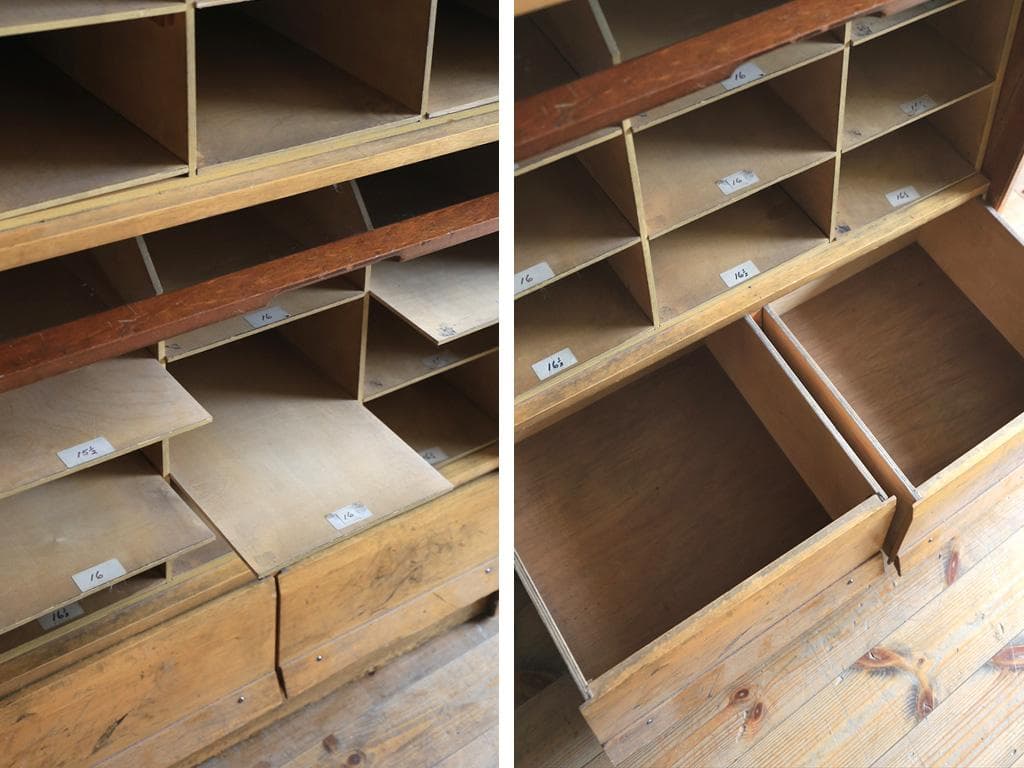 イギリスアンティーク木製27杯シャツキャビネット/食器棚飾り棚(43-134-1