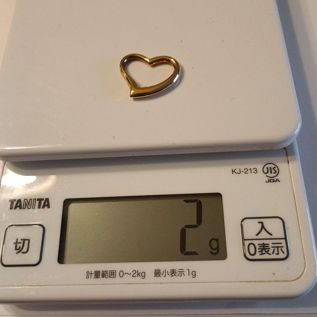 K18 オープンハートペンダントトップ