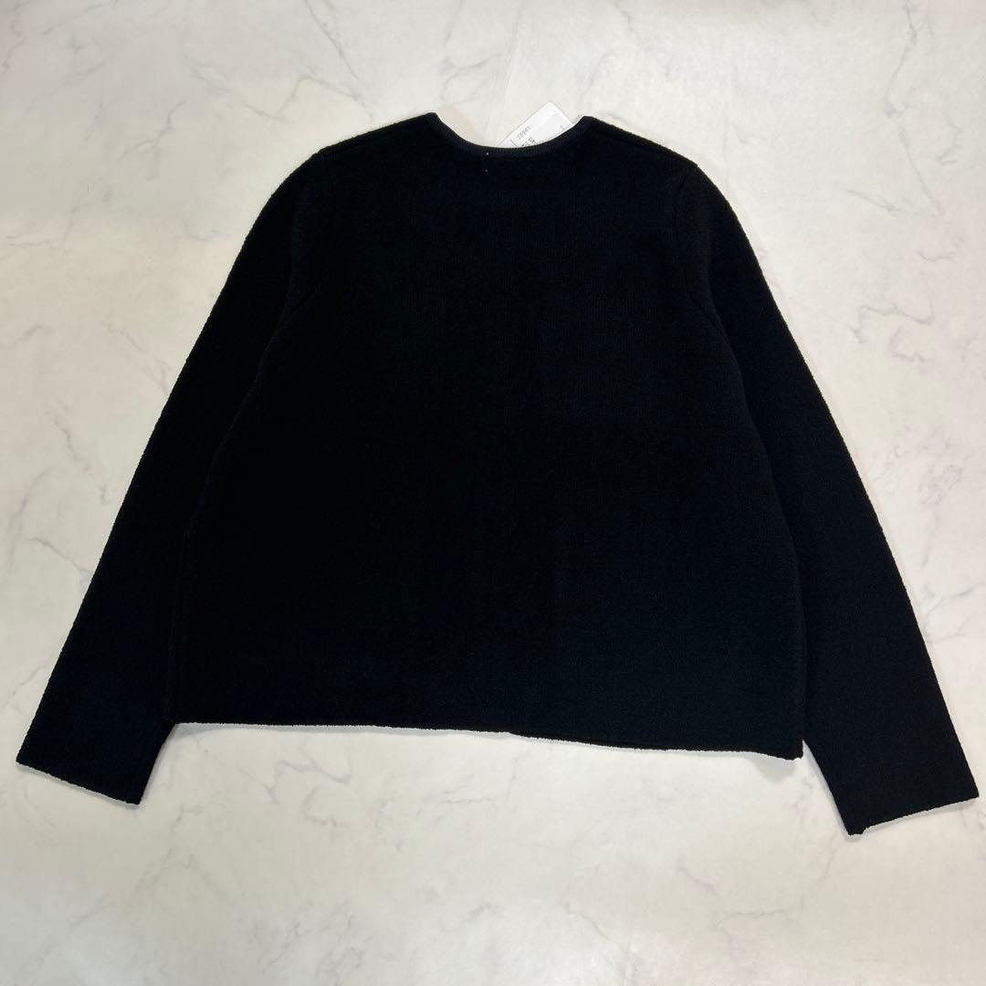 【未使用品】Ballseyウールナイロンブークレー　フロントオープンカーディガン