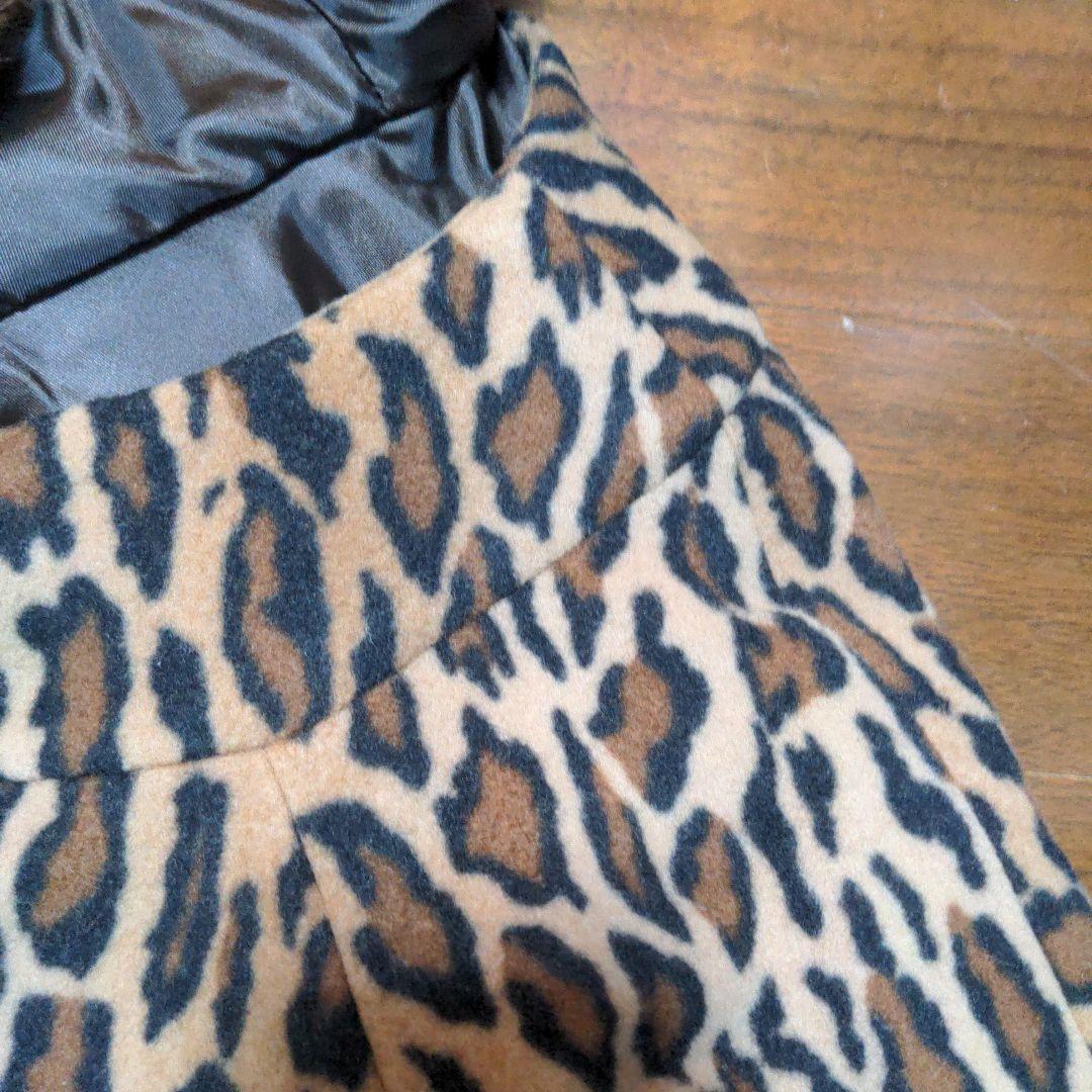 最終お値下げ★アナトリエ　ヒョウ柄　コート　ミンク付き　３６