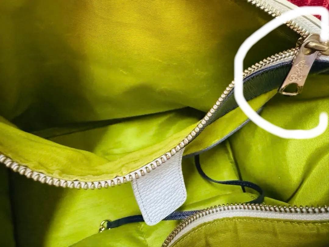 美品 ✨ADMJ スワロフスキー　白　レザーバッグ 未使用ショルダー付き　レア♪