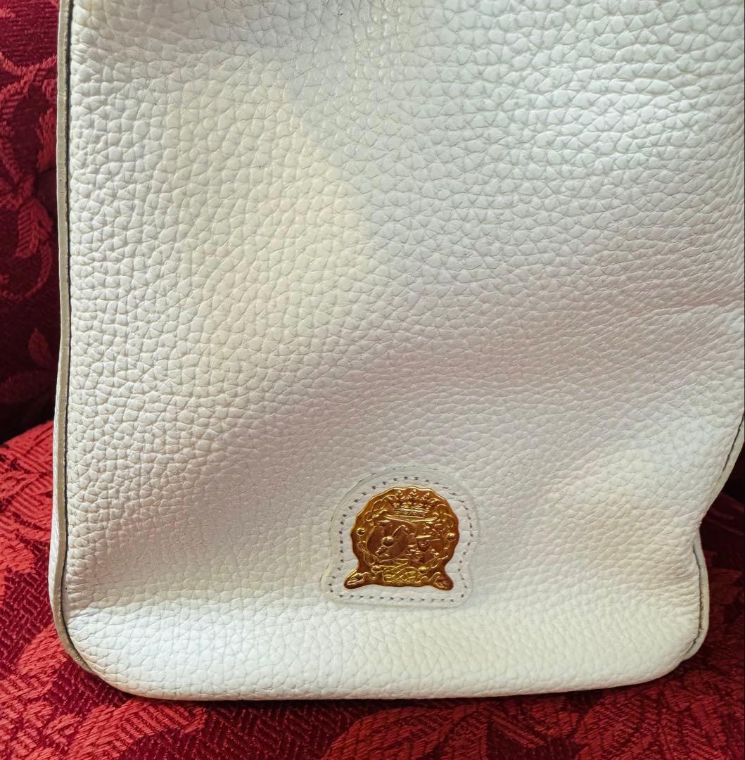 美品 ✨ADMJ スワロフスキー　白　レザーバッグ 未使用ショルダー付き　レア♪