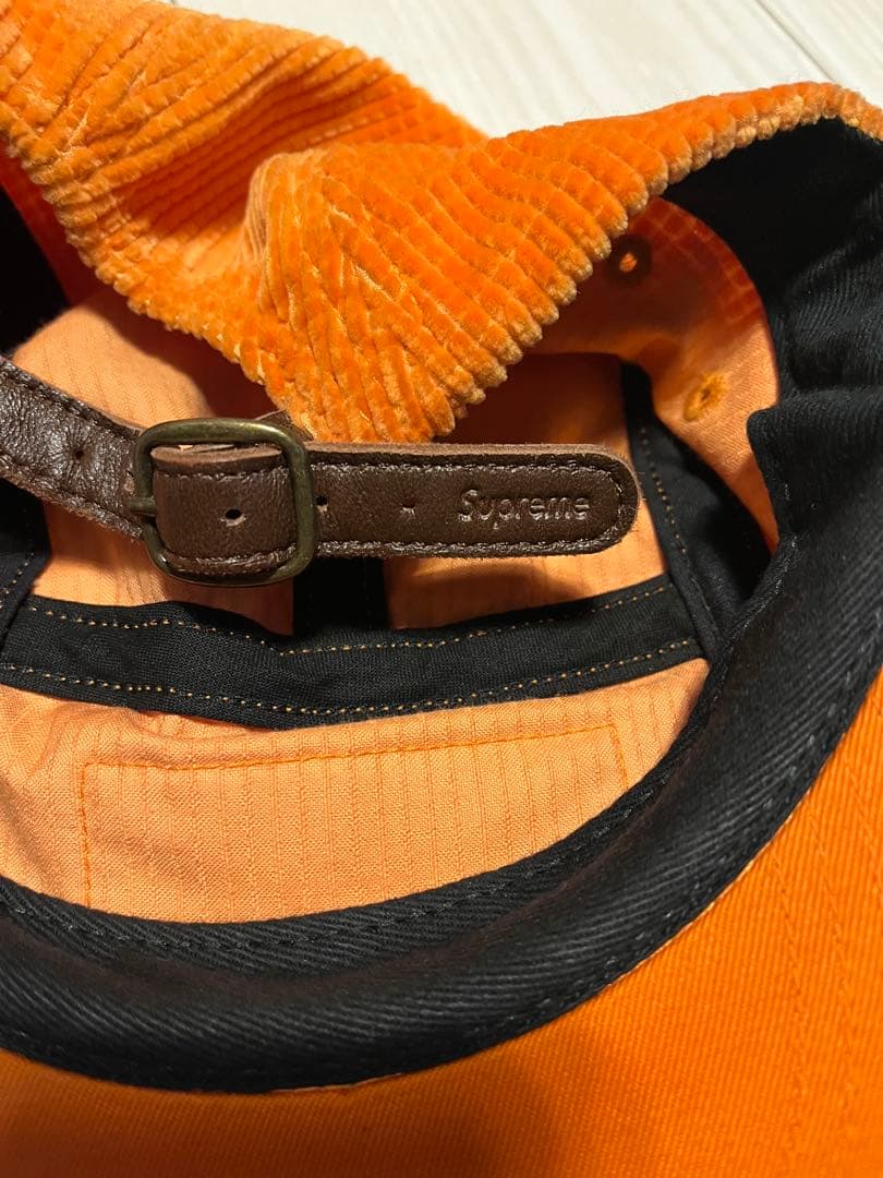 Supreme オレンジ コーデュロイキャップ