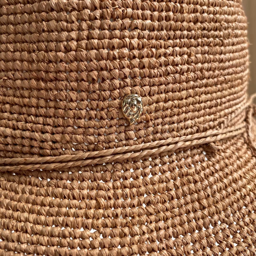 極美品　ヘレンカミンスキー プロヴァンス10 麦わら帽子 ヌガー ラフィア