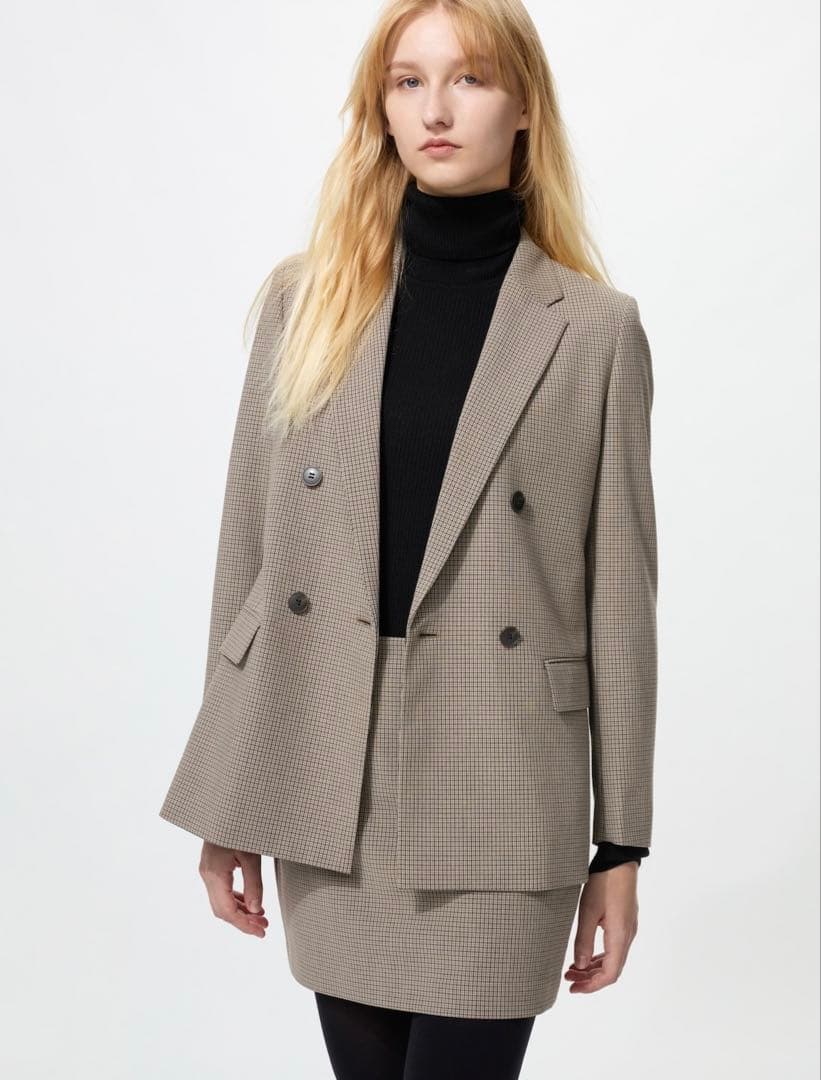 【タグ付き新品未使用】　ユニクロ　ダブルジャケット35 BROWN