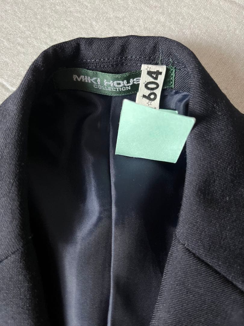 未使用 ミキハウス　MIKIHOUSE スーツ　濃紺 110cm 受験　入学卒業