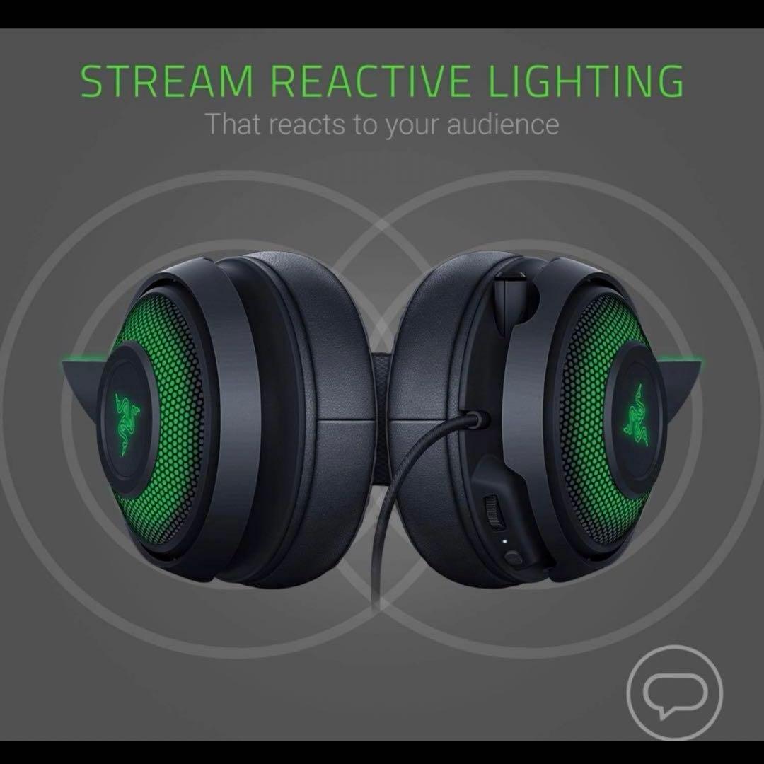 ヘッドホン Razer Kitty Quartz Black