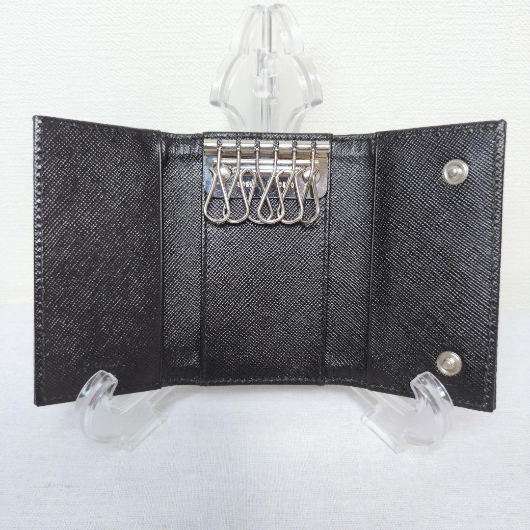 極美品 PRADA プラダ ブラック 6連キーケース テスート　即出荷