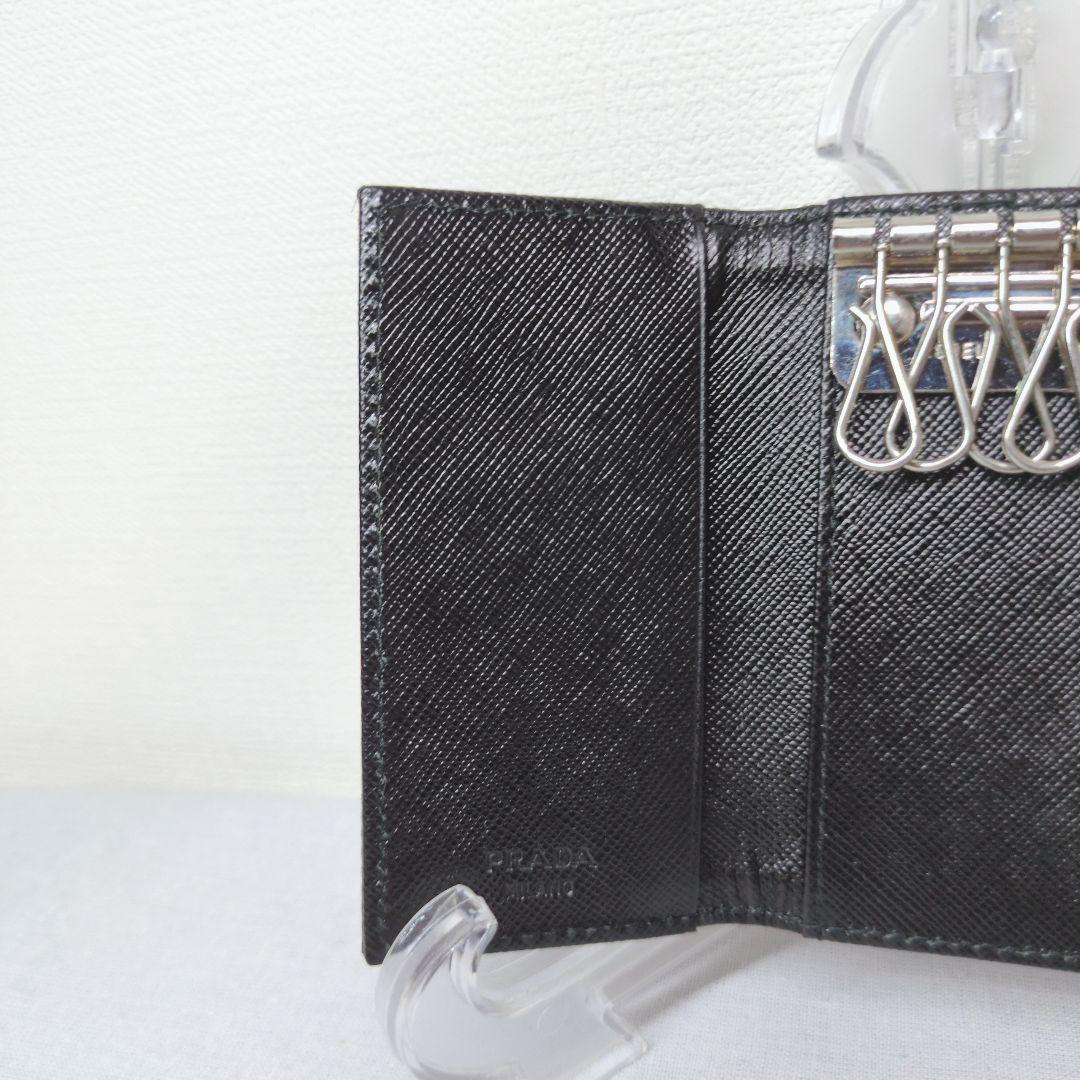 極美品 PRADA プラダ ブラック 6連キーケース テスート　即出荷
