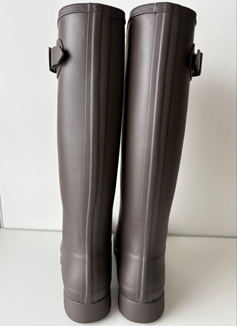 未使用　HUNTER 長靴 レインブーツ　ブラウン 23cm