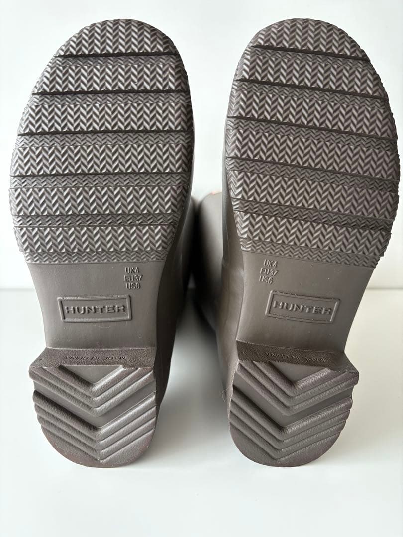 未使用　HUNTER 長靴 レインブーツ　ブラウン 23cm