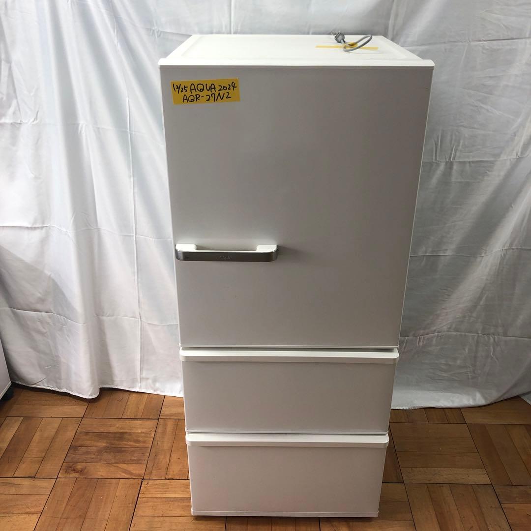【美品】AQUA　ノンフロン冷凍冷蔵庫　AQR-27N2　2024年製　D