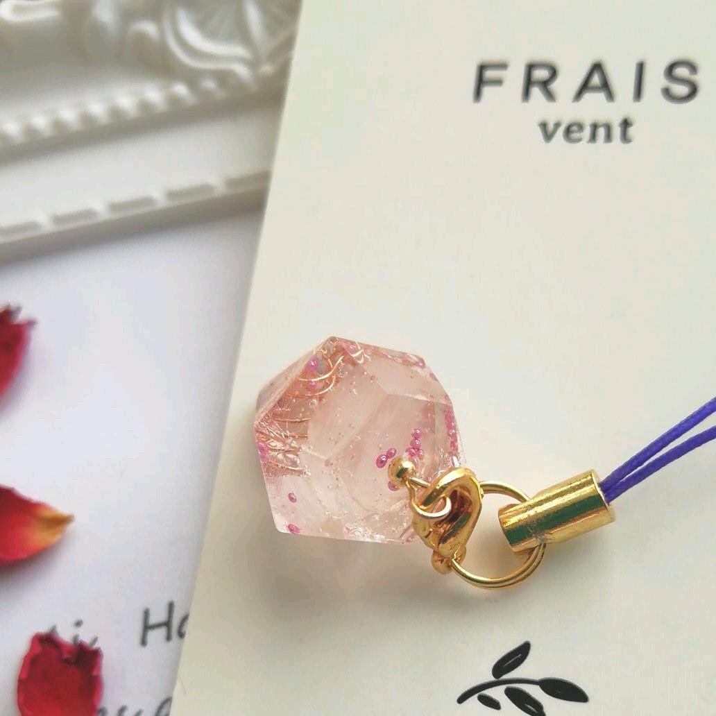 オルゴナイト　ストラップ　アメジスト　水晶　キーホルダー　携帯　レジン　鉱物